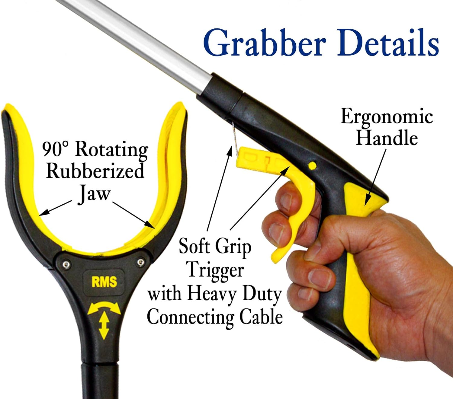 RMS 34 Inch and 21 Inch Grabber Reacher Tool