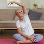 Woman Practicing Yoga at Home